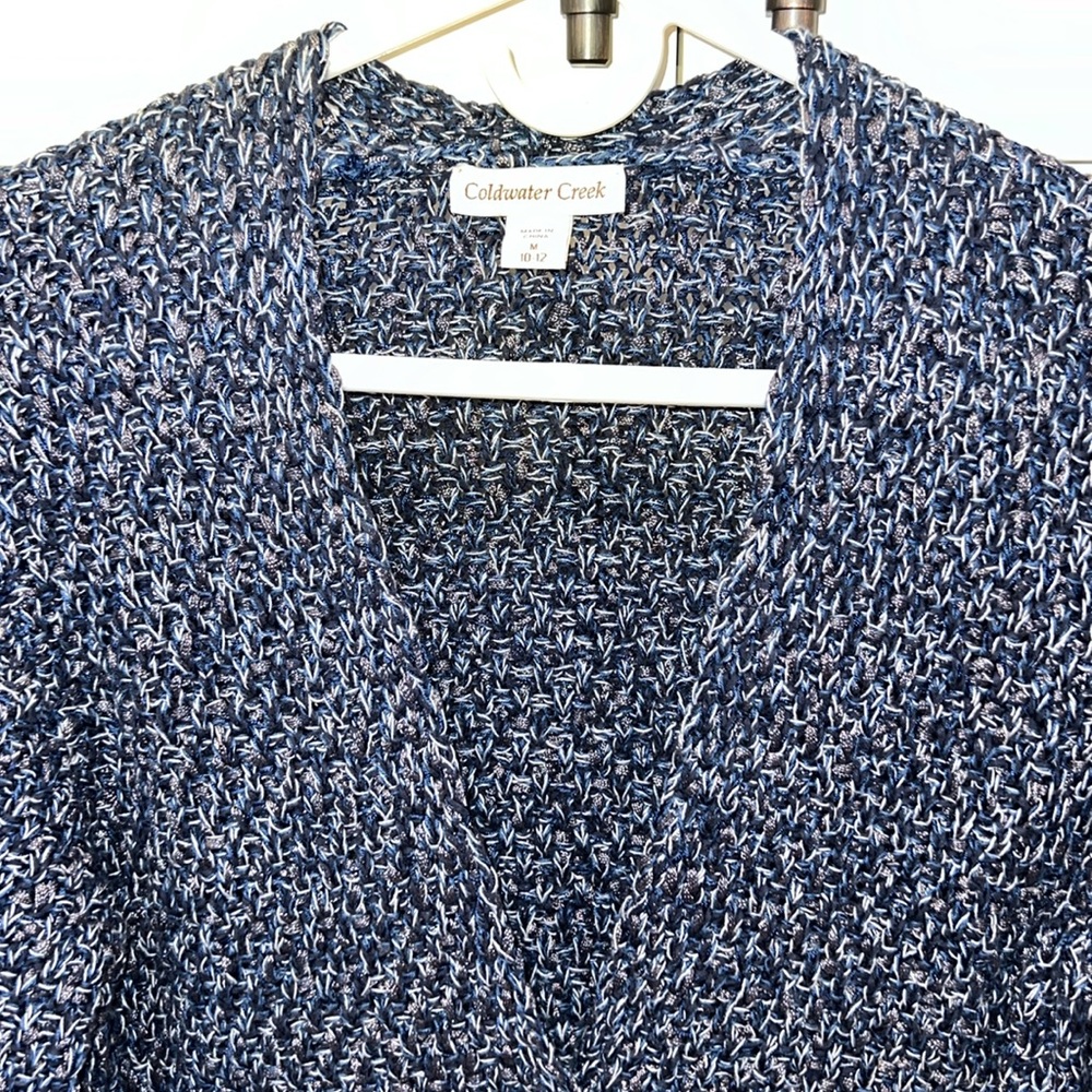Cold water Creek Thick Chunky Metallic Cardigan M 10-12